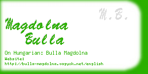 magdolna bulla business card